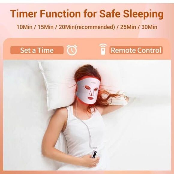 Red Light Therapy Face Mask NEW IN BOX 400 LED - Picture 9 of 9